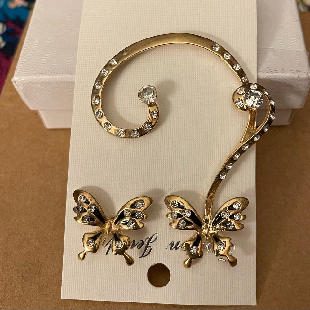 Gold Butterfly Earrings